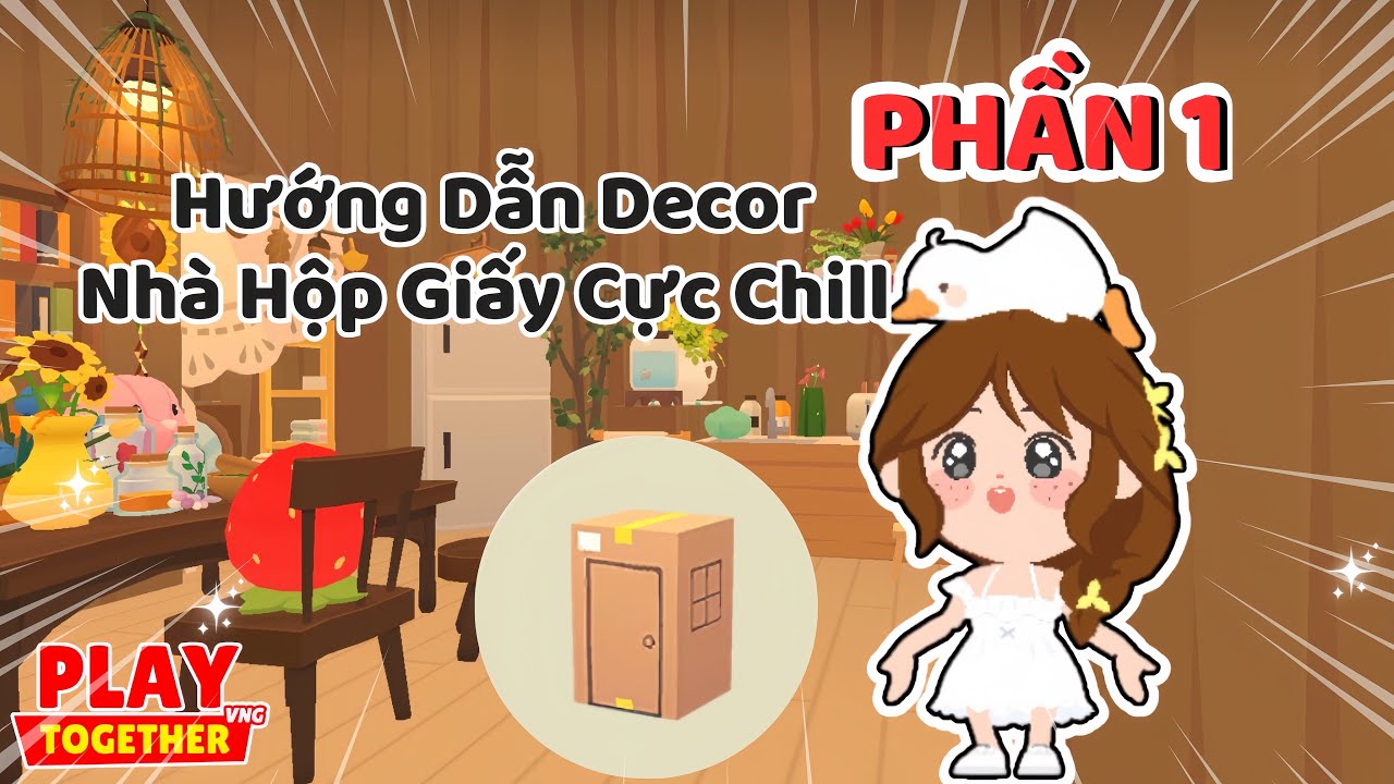 Hướng Dẫn Decor Nhà Hộp Giấy Tone Gỗ Có Mưa Cực Chill (PHẦN 1) | Play Together