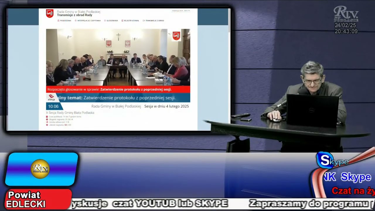Program na żywo ,,wiecz&oacute;r z Regionalna TV. Podlasie