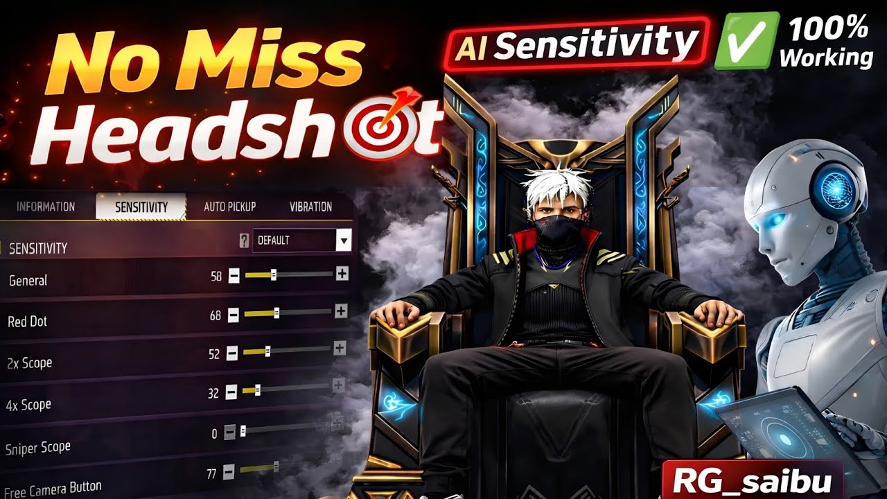 “99% Players Don’t Know This AI Sensitivity 😱✅ | Close Range Headshot Guaranteed 🔥”@RG_saibu 