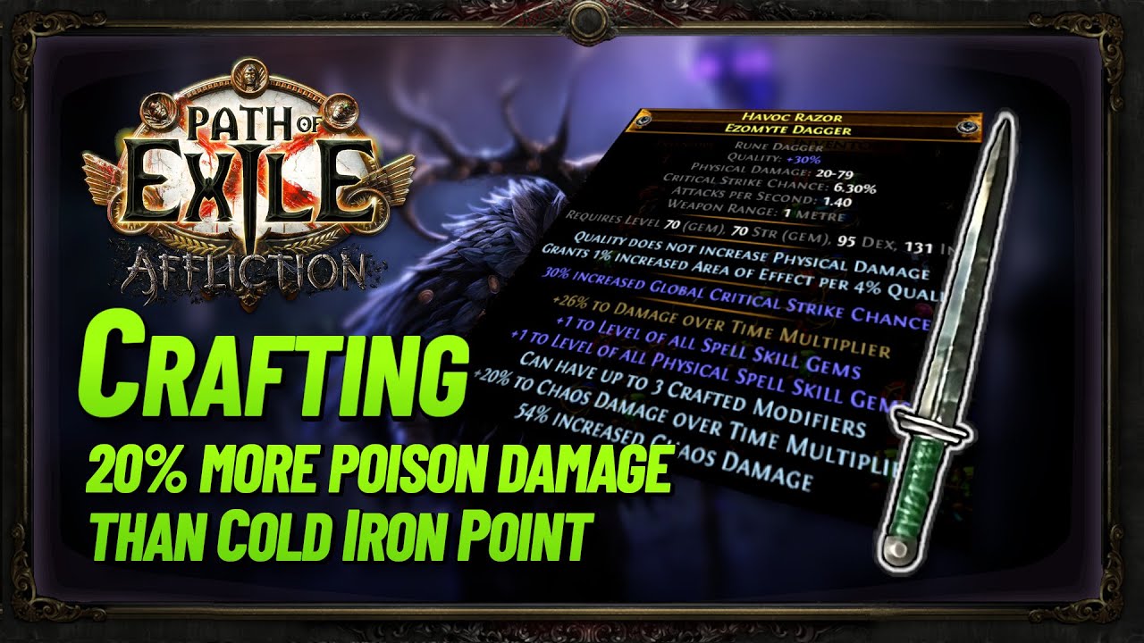 PoE 3.23 - Crafting an Endgame Poison Dagger (Blade Vortex Pathfinder)