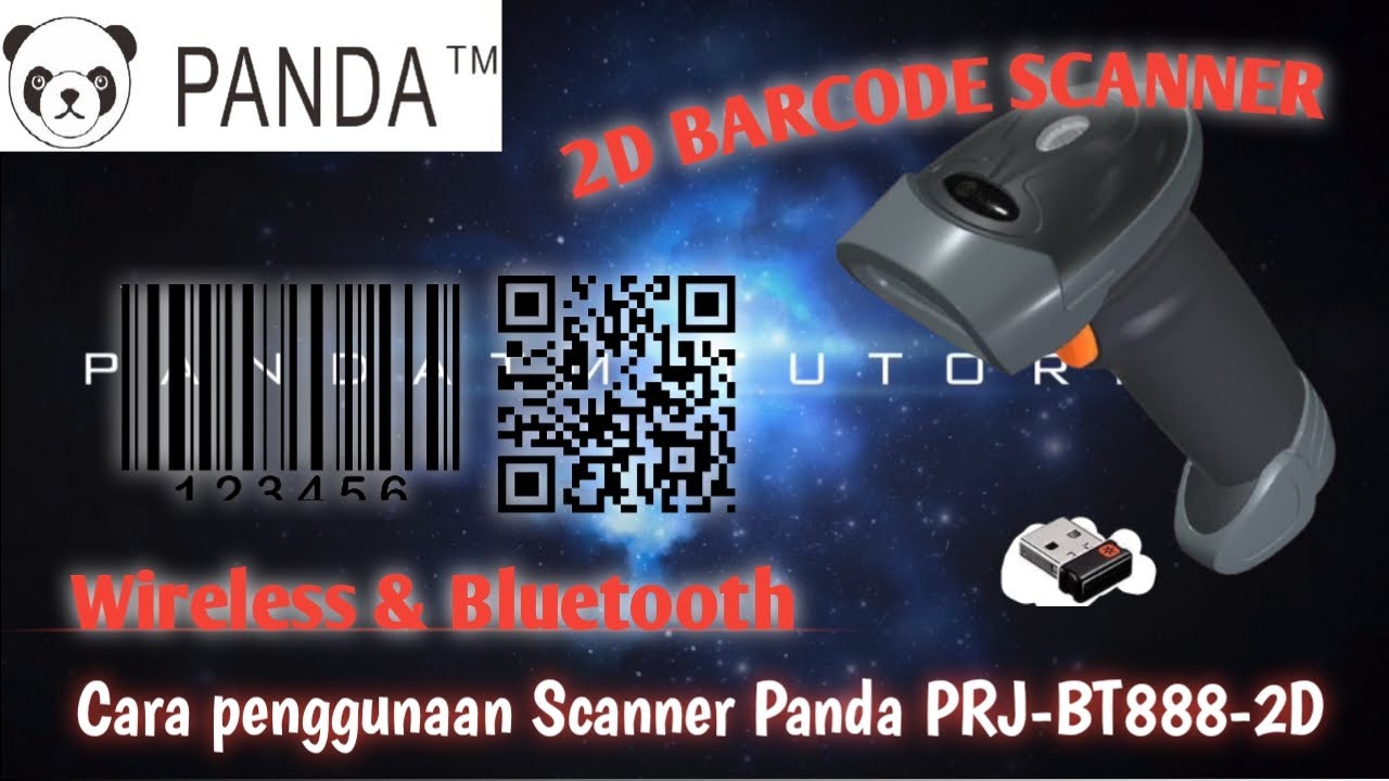 Cara penggunaan Barcode Scanner Panda PRJ-BT888-2D Terbaru dan Fungsi Auto Sensing