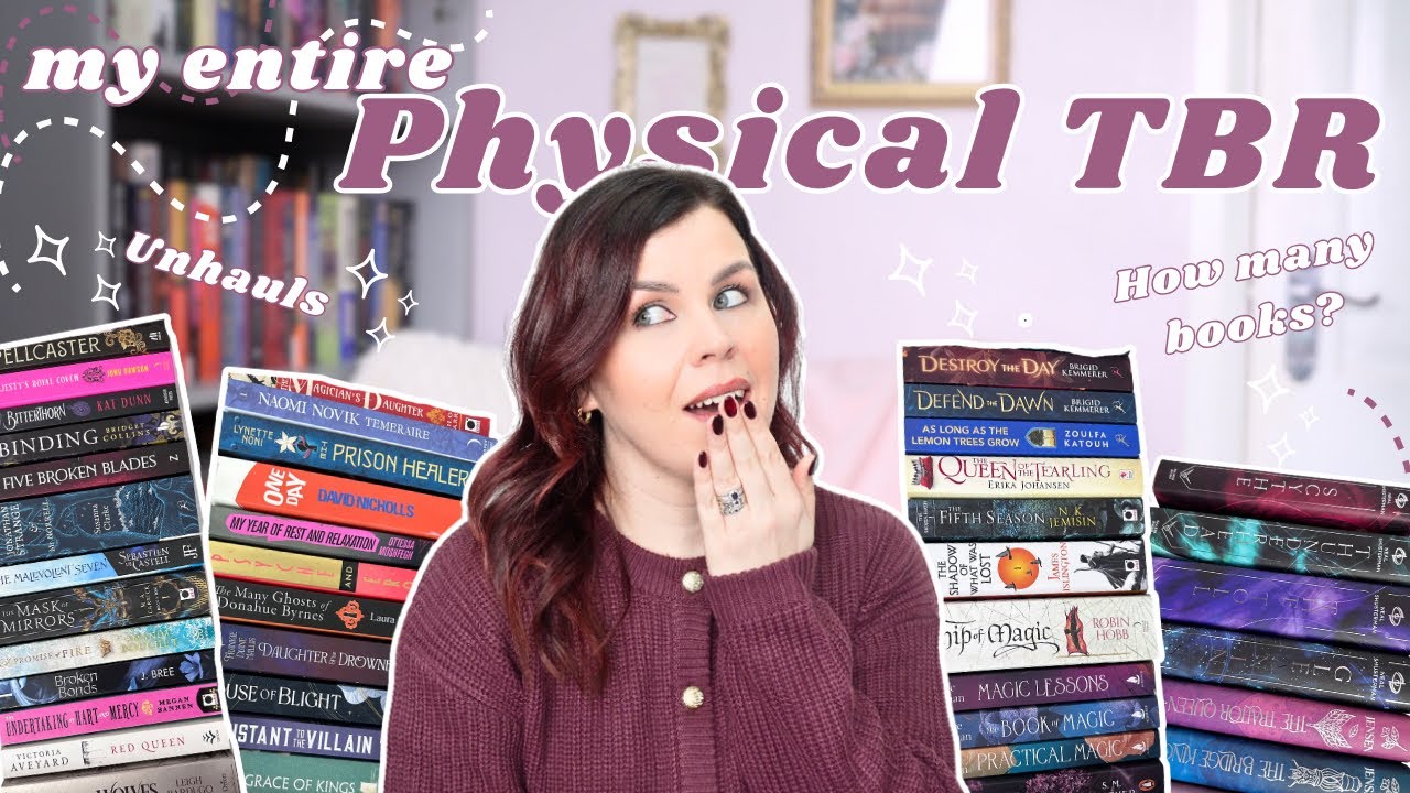 My entire physical TBR 📚📚📚| unhauling and final count of my unread books 💕✨