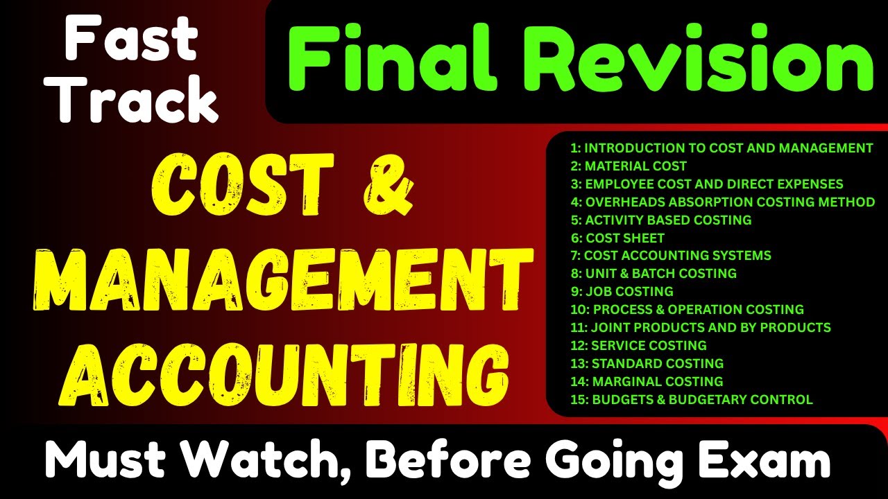 Final Revision - Cost and Management Accounting | Mahatransco LDC Account | KDMC 2025