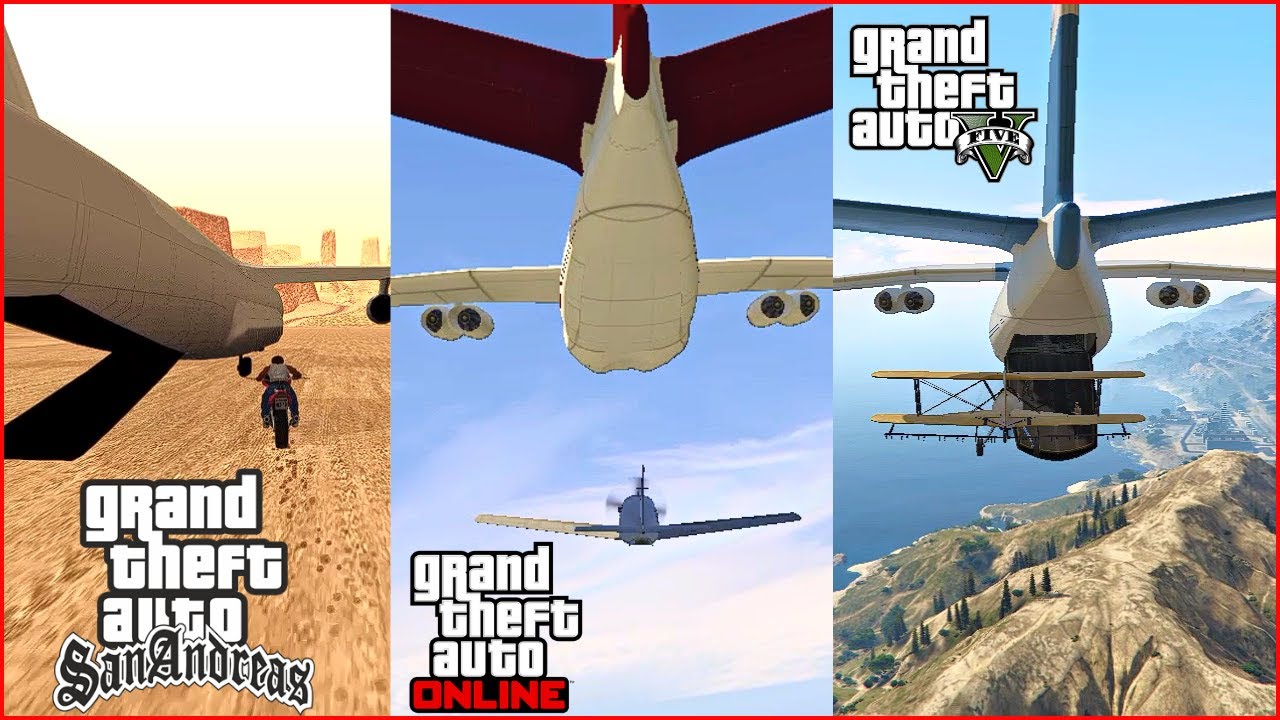Roubando o Cargo Plane Todos os GTA #GTA 5 #GTA online #GTA San Andreas