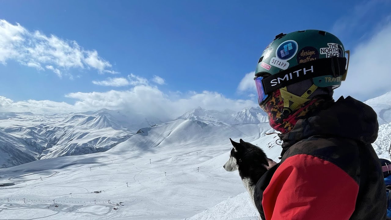 Snowboarding in Gudauri 2021