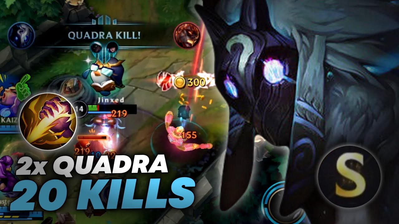 WILD RIFT KINDRED JUNGLE OP NOW ?! 2x QUADRAKILL ( 20 KILLS )
