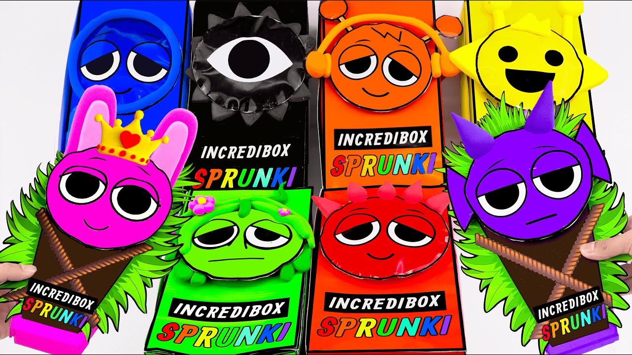 💖Paper DIY💖Incredibox COUPLE Love SPRUNKI Coffin Box BLIND BOX Unboxing | How To Make Blind Bag ASMR