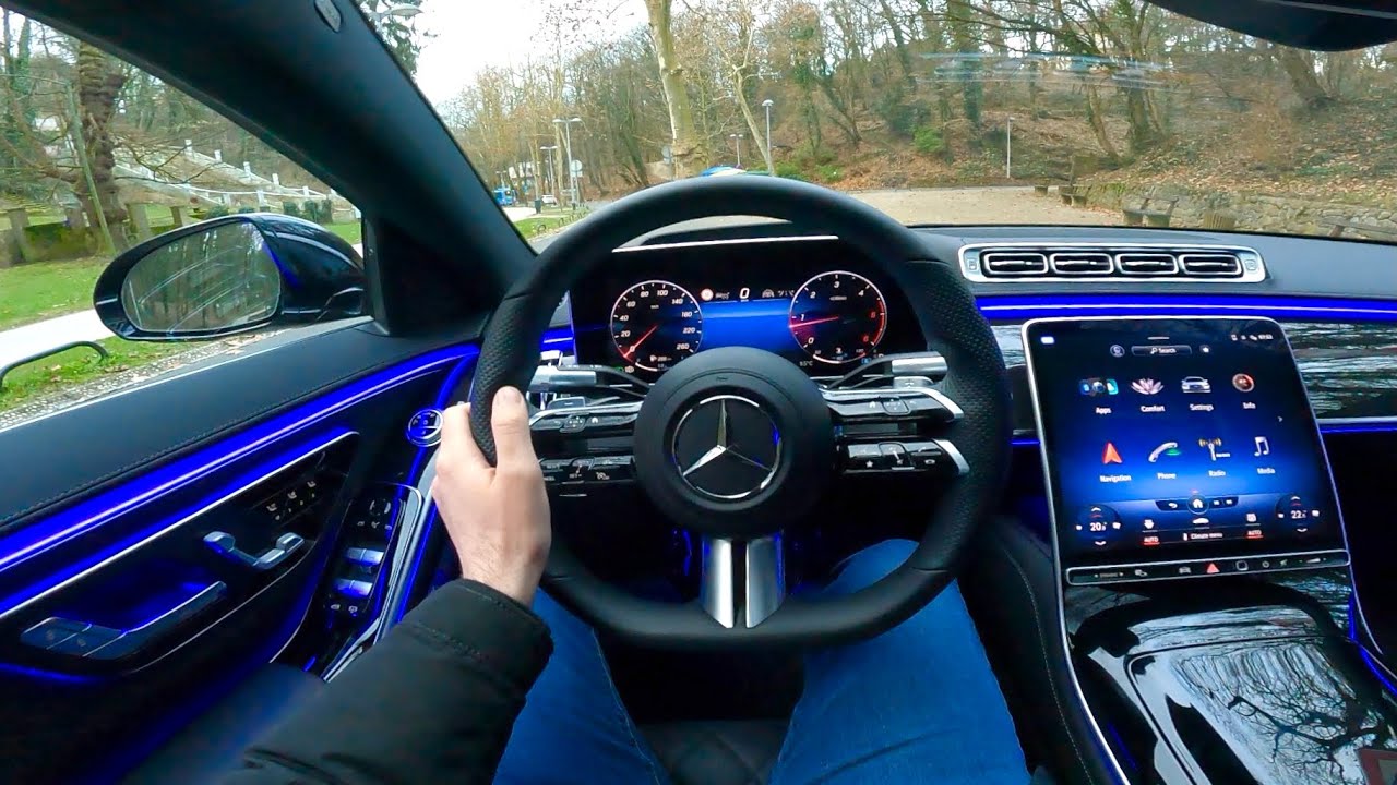 Новый Mercedes S-Class 2021 - тест-драйв от первого лица дополненная реальность, автономное вождение