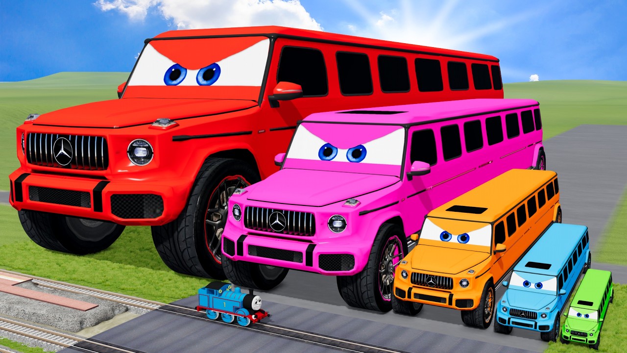 Big & Small Colors Long Vizor VS Trains Thomas | BeamNG.drive