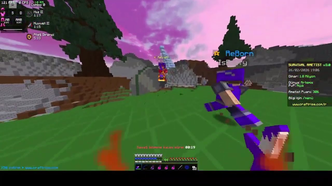 craftrise ametist survival sade artemis pvp