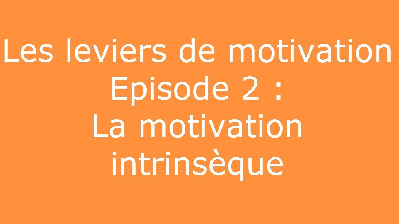 Leviers de motivation #2 - La motivation intrinsèque
