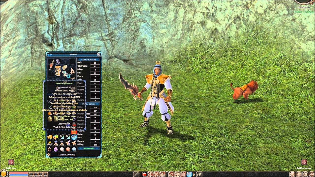 Metin2 Attomey Výbava na pvm GR