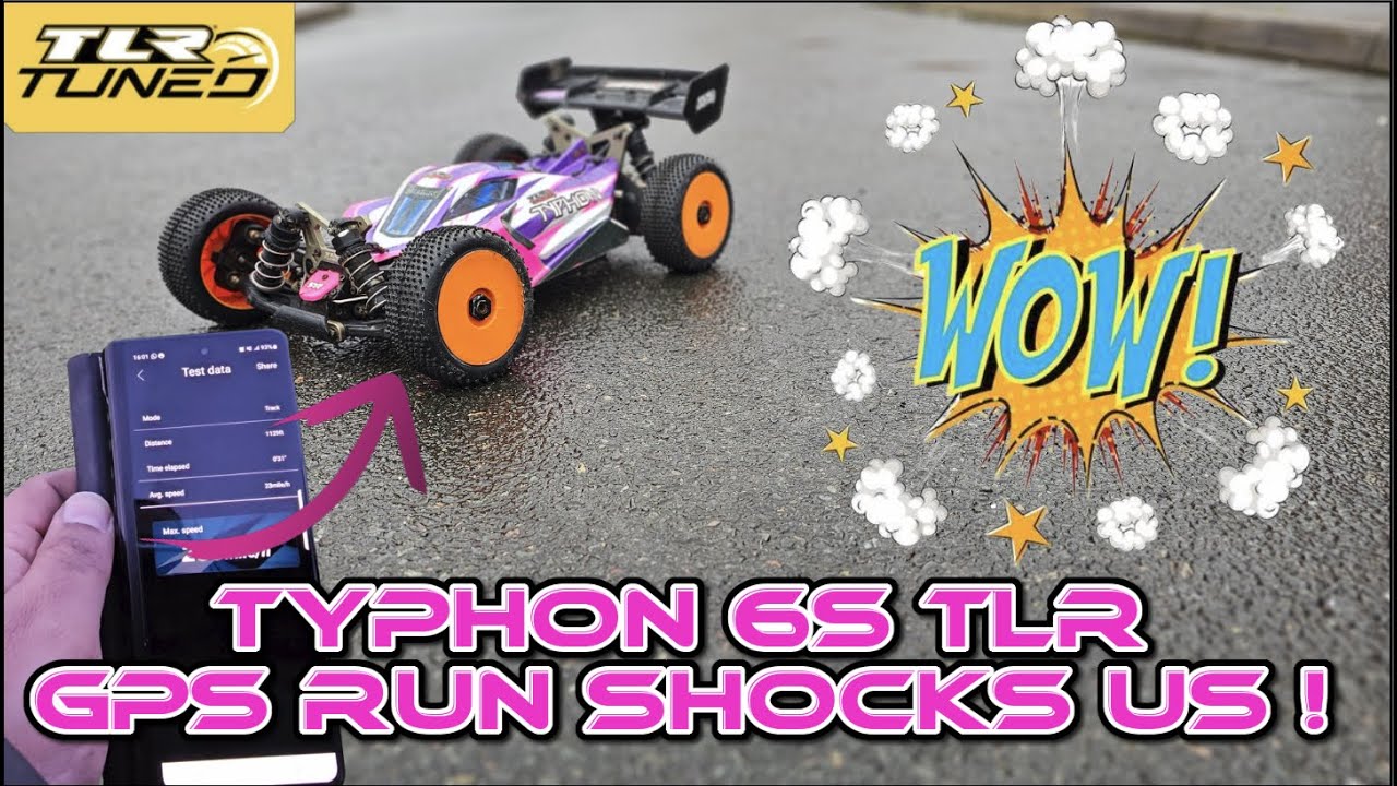 ARRMA TYPHON TLR LEFT US SPEECHLESS   TARMAC GPS SPEED RUN - BEST FAST 6s BUGGY TRUGGY