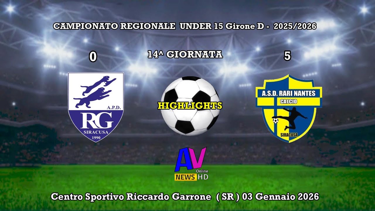 HIGHLIGHTS  RG - RARI NANTES  UNDER 15 REGIONALI  2025/2026