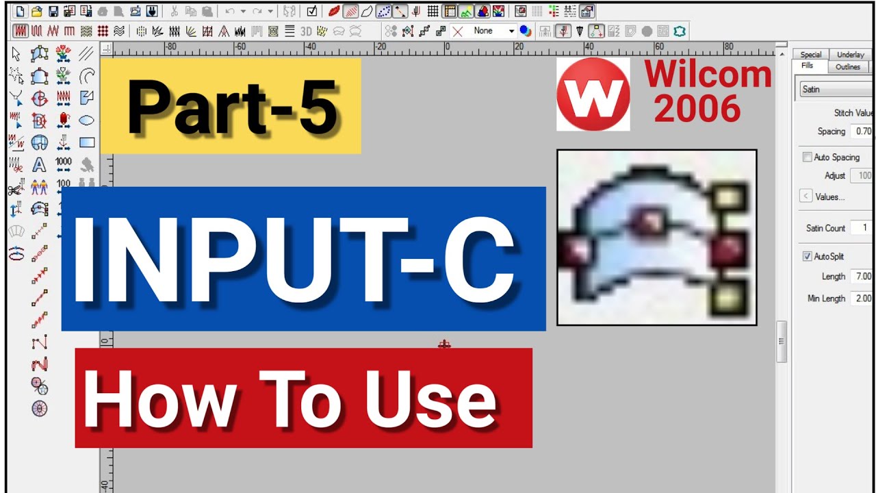 How To Use Input-C | Make Coil | Wilcom 2006 | Embroidery Design Tutorial Part-5 | Lifetime Creation