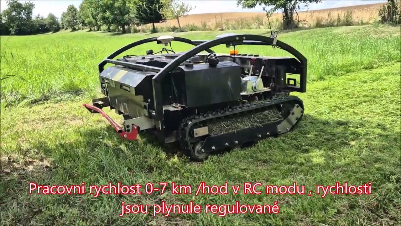 Profesionální svahová sekačka SKK 100, řízeni RC s možnosti GPS  RTK, pro louky, letiště, parky