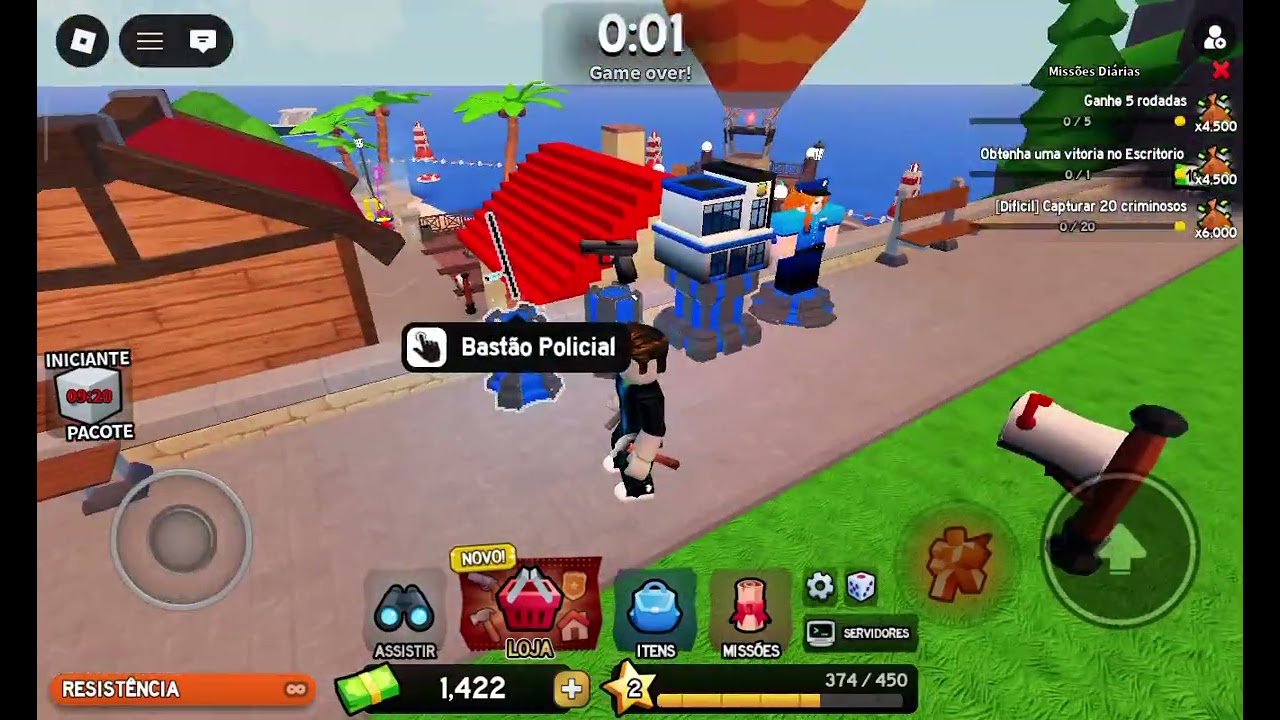 Eu jogando NPC ou morrer do roblox 