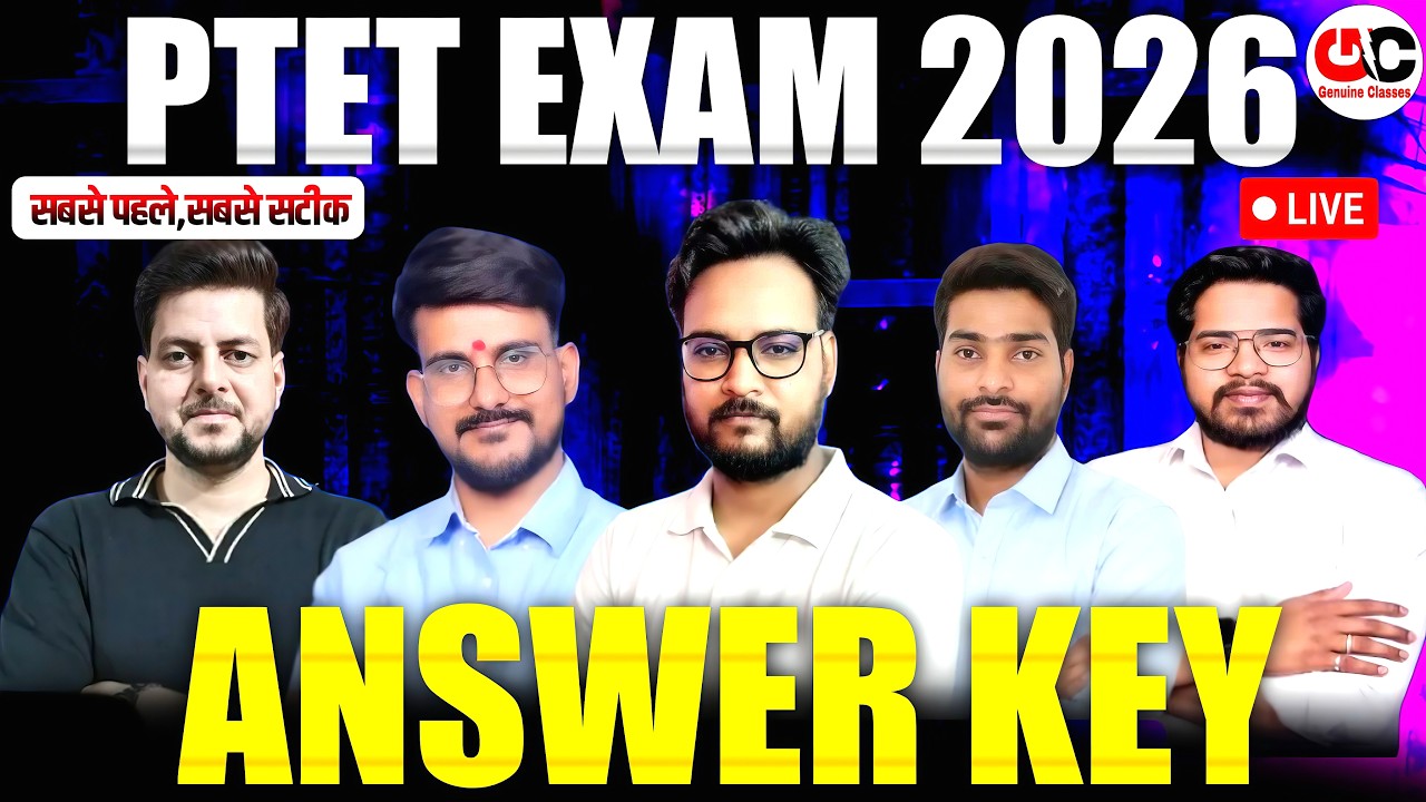 PTET Exam 2026 Paper Solution & Answer Key | PTET Exam 2026 Paper Analysis | Genuine Classes