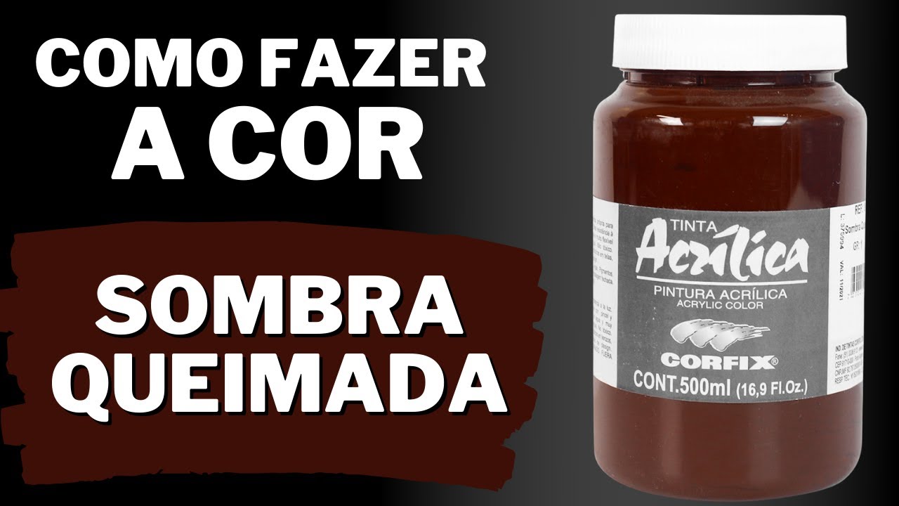 Como fazer a Cor Sombra Queimada, Pintura em tela Mistura cores /How to make the Burnt Shadow Color