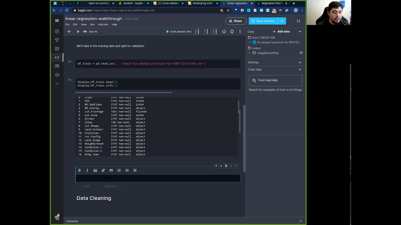 Linear Regression Kaggle Competition Code-Along [2021-02-26]