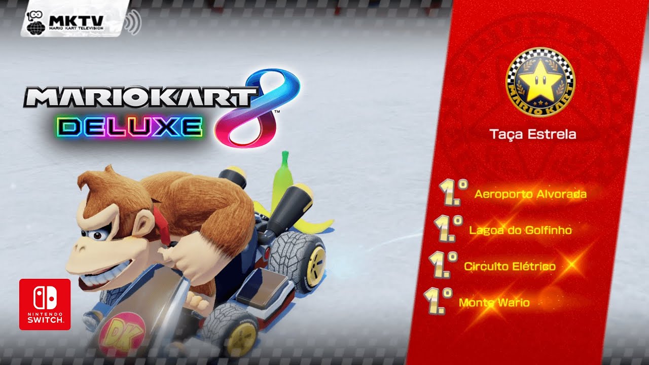 Mario Kart 8 Deluxe - Taça Estrela (200cc) - Donkey Kong Gameplay [Nintendo Switch]