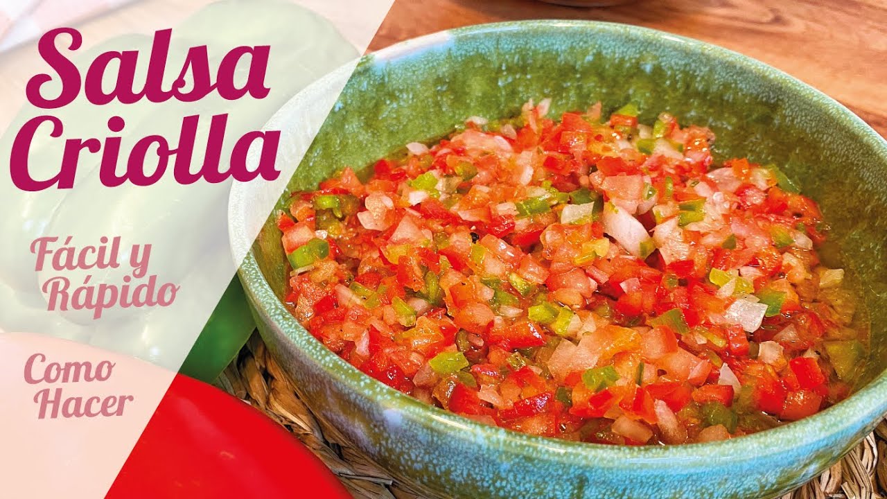 SALSA CRIOLLA | Receta de salsa para carnes y asados
