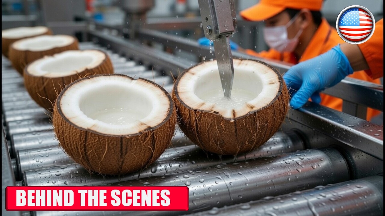 Inside the American Factory: How Coconuts Are Turned into Delicious Coconut Milk (Factory Process)