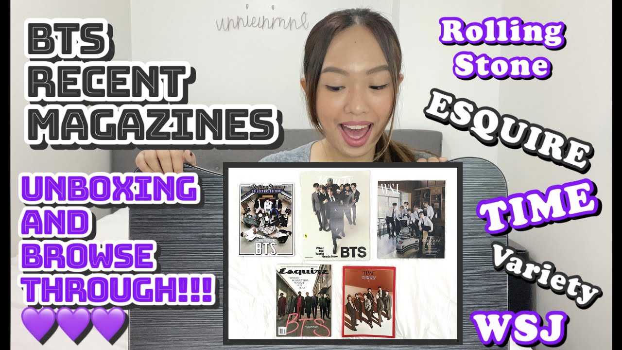 BTS (방탄소년단) Magazines UNBOXING and BROWSE THROUGH | Rolling Stone, Variety, TIME, Esquire, and WSJ ✨