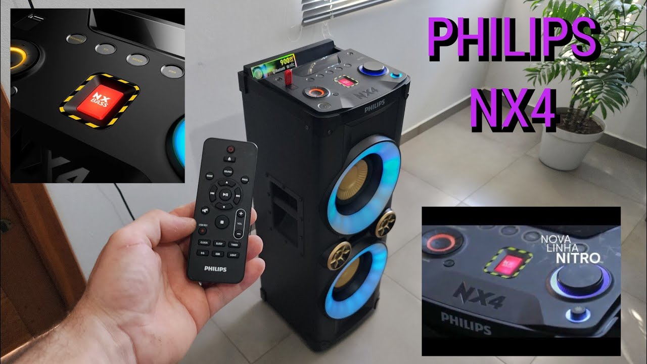 TORRE DE SOM PHILIPS NX4 LINHA NITRO DETALHES