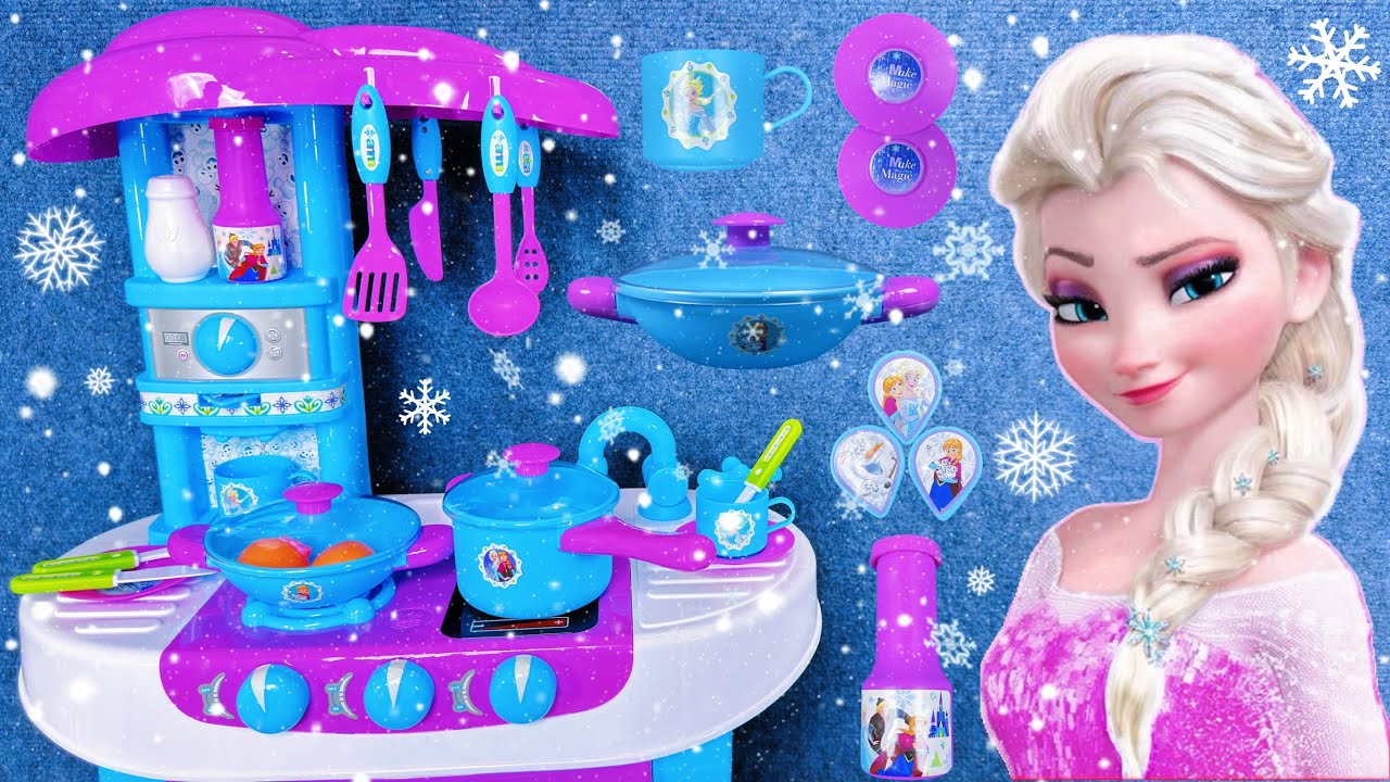 6 Minutes Satisfying with Unboxing Frozen Elsa Kitchen Cooking Play Set ASMR｜Review Toys