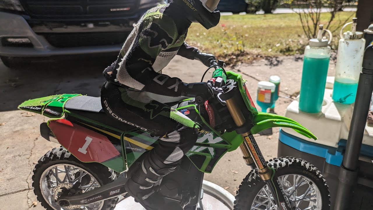 losi Promoto MX dirt bike power up, on road, off road and power down, RC dirt bike 