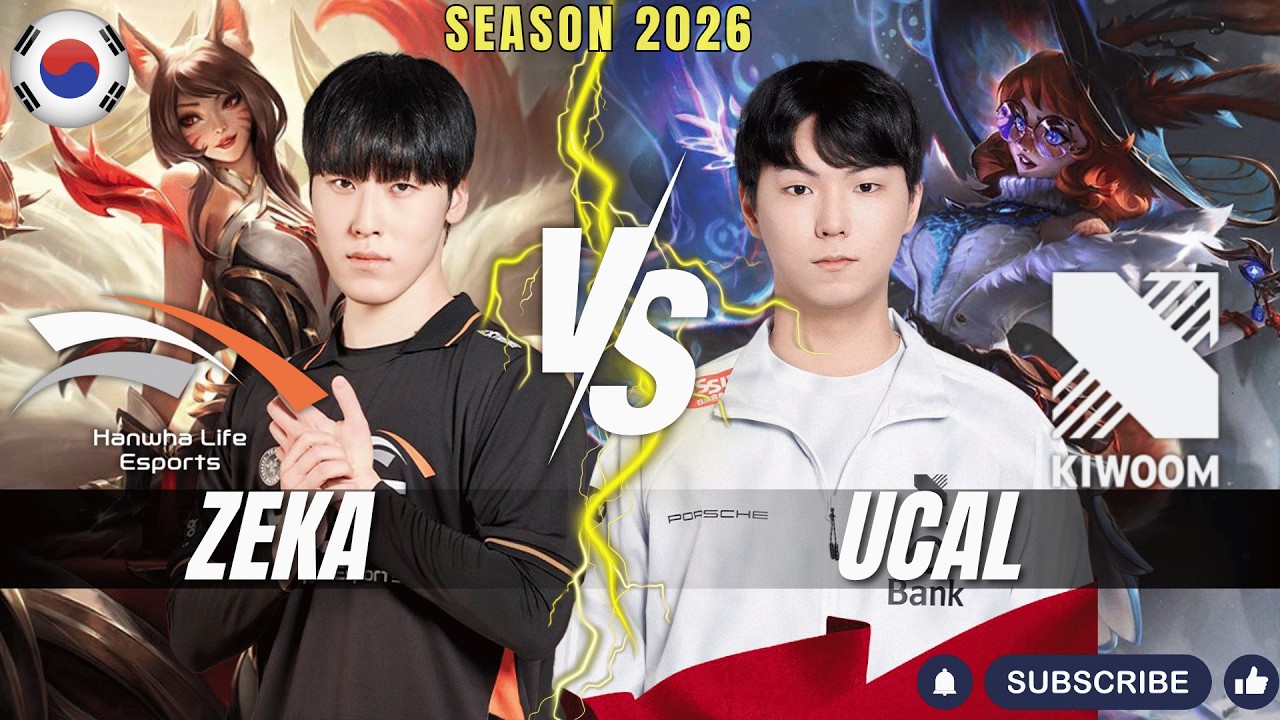 HLE Zeka vs KRX ucal - Zeka AHRI vs ucal AURORA Mid - Patch 26.7 KR Ranked | lolrec