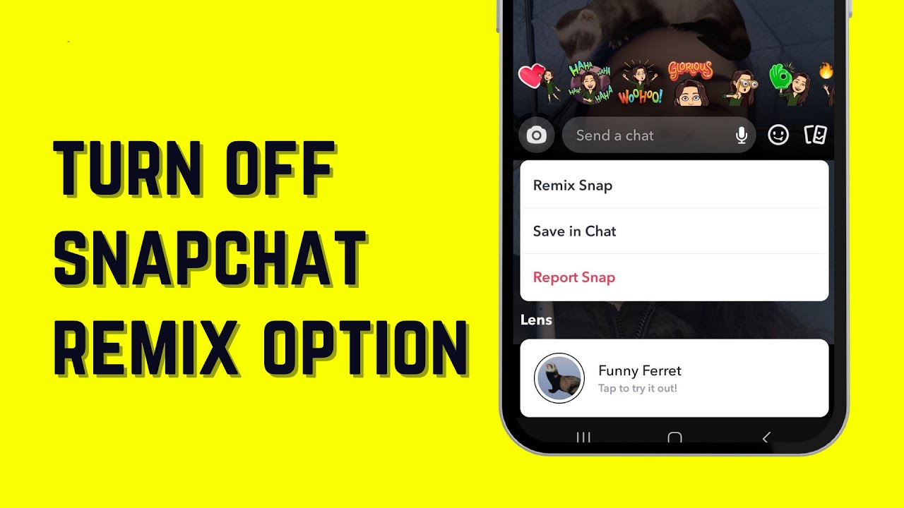 How to turn off snapchat remix Option | Quick & Easy