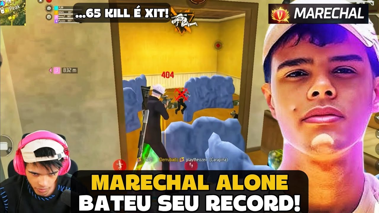 MARECHAL FEZ 46 KILL E BATE SEU RECORD DE KILL!  FREE FIRE - MARECHAL HIGHLIGHTS
