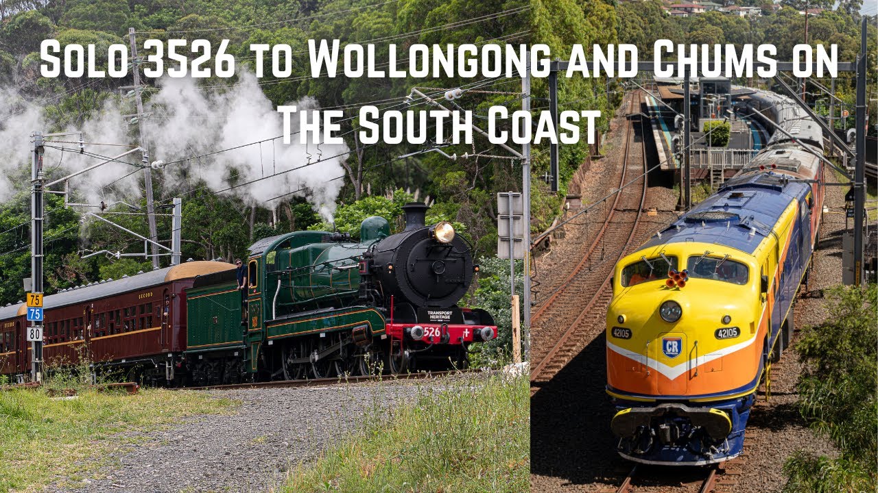 Kaelan's Trains Vlog 204: Solo 3526 to Wollongong and Chums on the South Coast