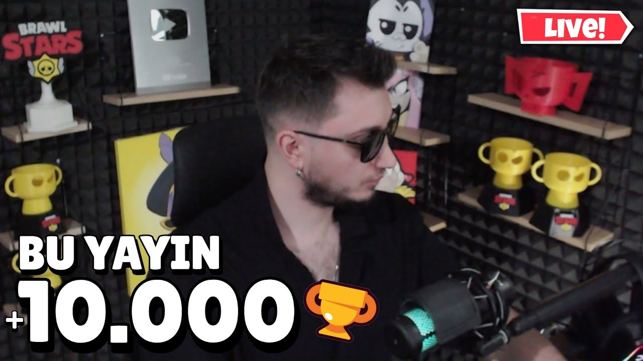 🔴BU YAYIN ABONELERİMLE 10.000 KUPA KASIYORUM!💪[10K KASMADAN KAPATMAK YOK!] #brawlstars