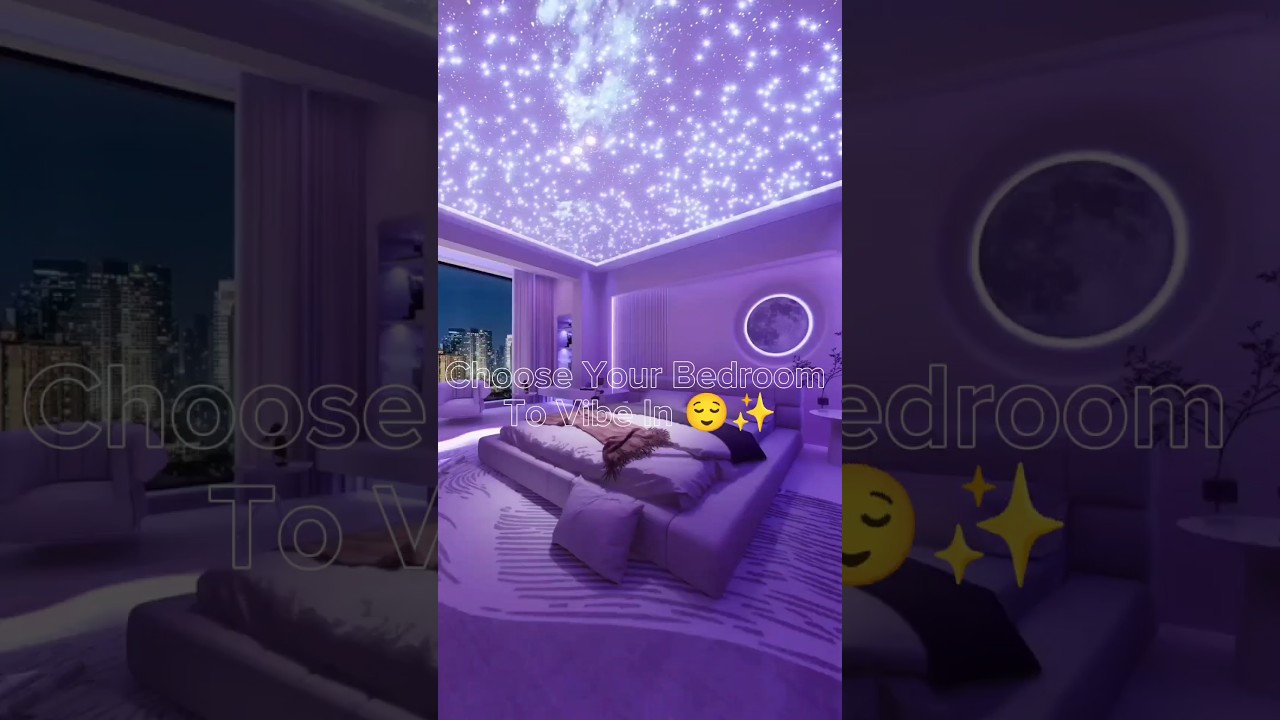 Choose Your Cozy Room To Vibe😌✨💜  #aesthetic #bedroom #cozy #vibes #purple #simple #room #aesthetics