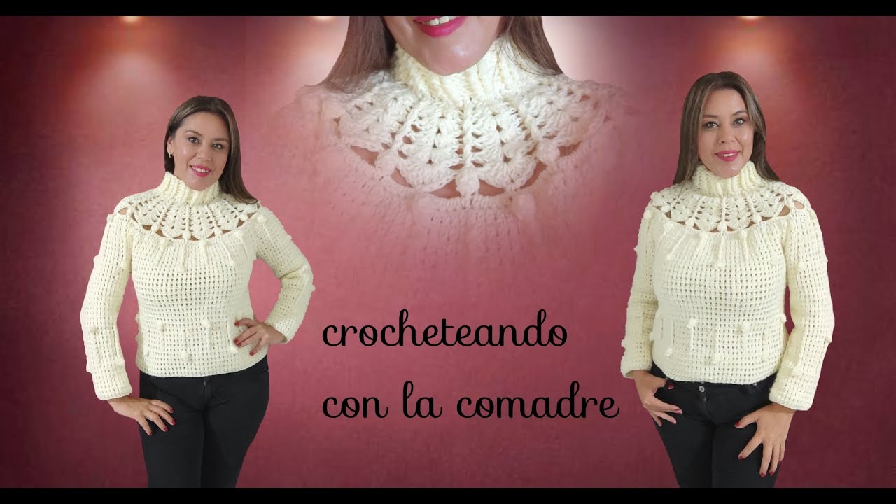 ❄☃❄SUETER COPOS DE NIEVE A CROCHET NAVIDAD 2023