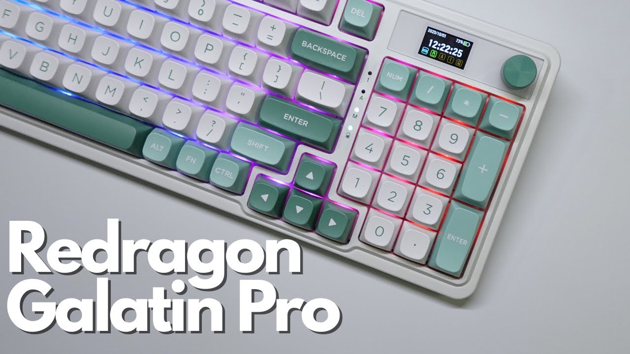 BUDGET Compact Full Size Keyboard with a Knob & Screen!? - Redragon Galatin Pro K719