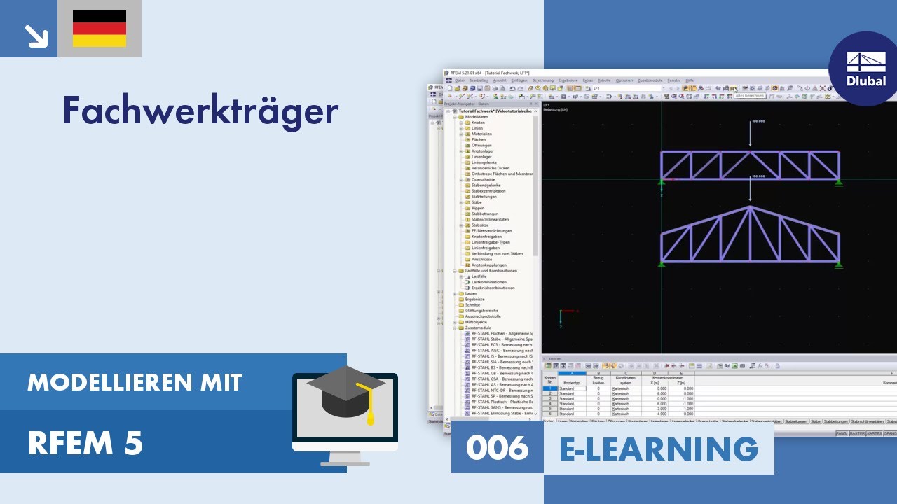 Modellieren mit RFEM 5 | 006 Fachwerkträger