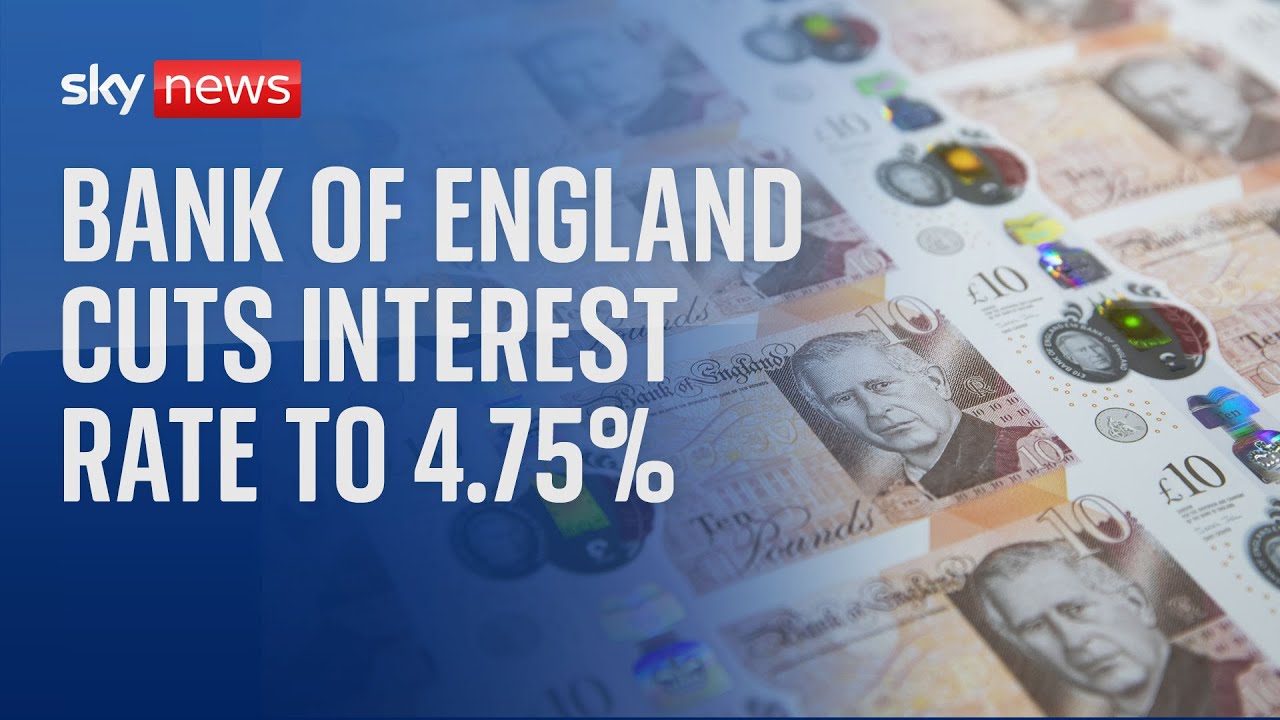 Interest rate cut for only second time in more than four years to 4.75%