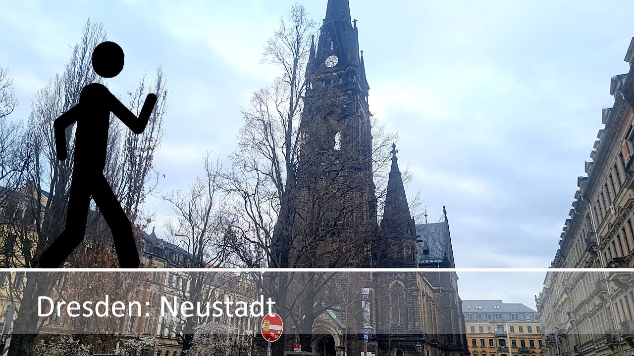 Der Geher in Dresden: Neustadt