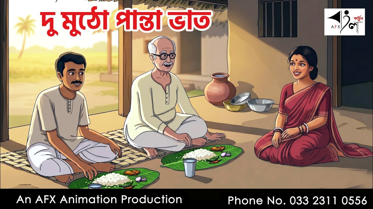 দু মুঠো পান্তা ভাত I Bangla Cartoon | বাংলা কার্টুন  | Thakumar Jhuli | AFX Animation