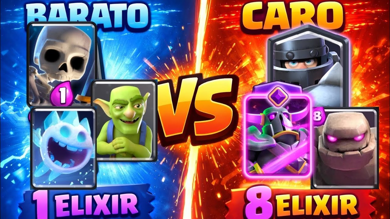 ¿LO BARATO ES MEJOR QUE LO CARO? 😱(clash royale)