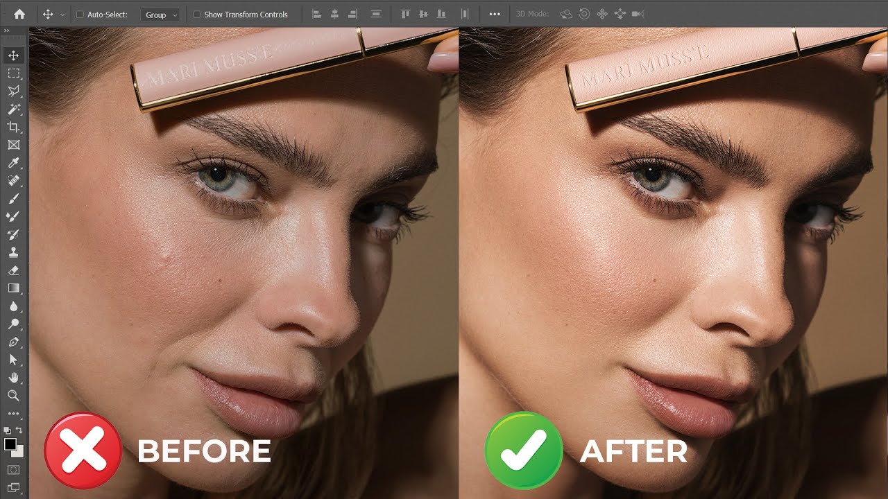 Retouch high end in Photoshop. Beauty Portrait Retouch