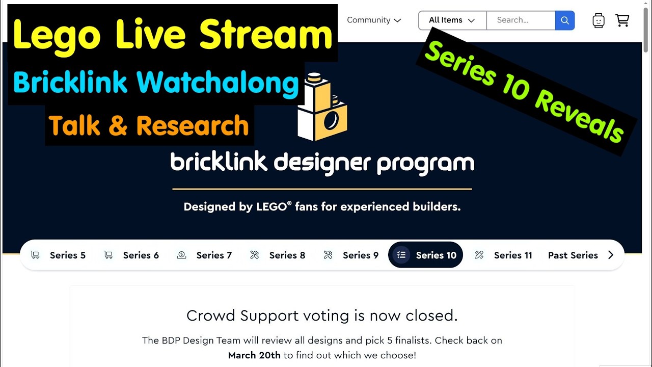 Bricklink Series 10 Reveals | Lego Live Stream Watchalong | Winning Sets Announced