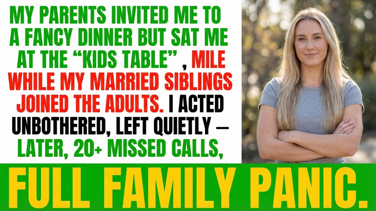Best Revenge 2026 - My Parents Invited Me to Dinner… Seated Me at Kids’ Table… So I Let Them Pay...