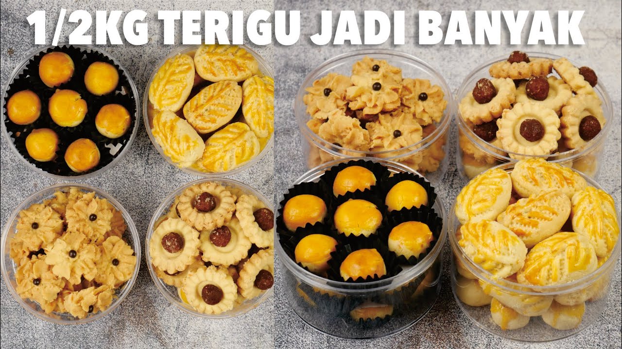 RESEP 1/2KG TERIGU JADI BANYAK KUE KERING
