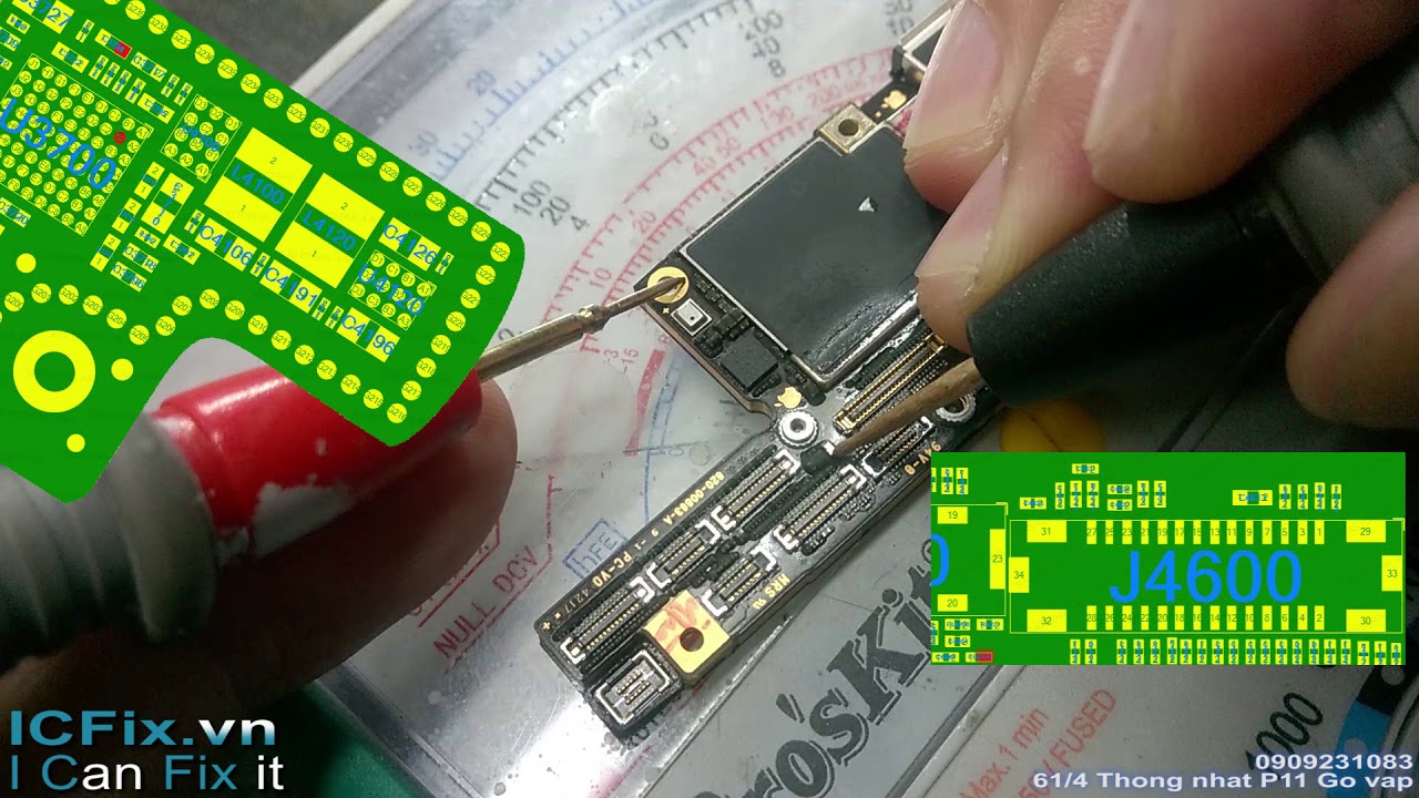 Sửa iPhone X mất nguồn do chạm &aacute;p vdd boost