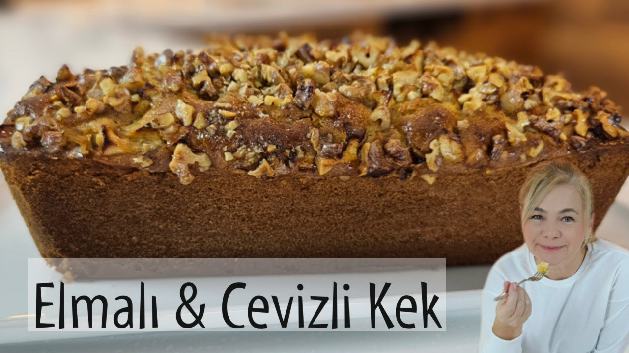 Bu kadar güzel olacağını bilseydim daha önce yapardım! Yumuşacık Elmalı cevizli kek
